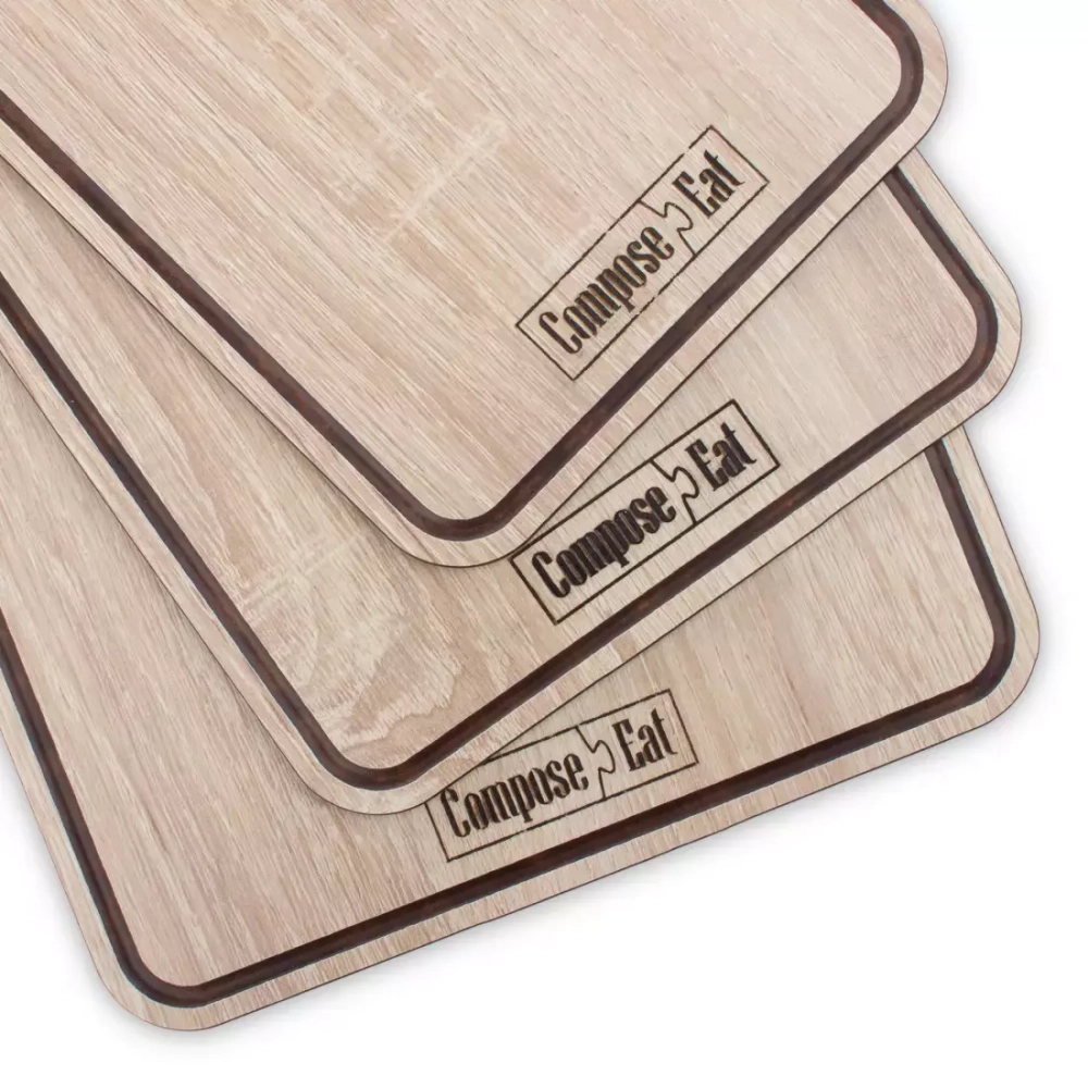 Доска разделочная с ручкой 21x37см ComposeEat Everyday дуб светлый