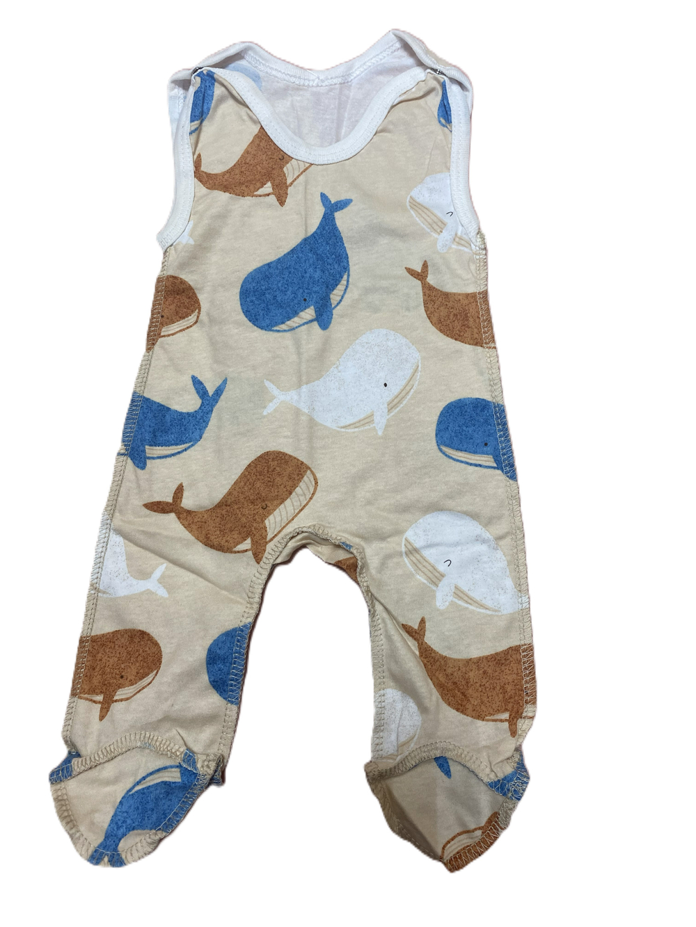 Ползунки длинные на кнопках швы наружу из кулирки (100% хлопок) на рост 56 см