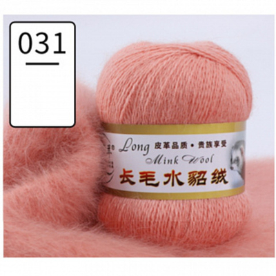 Пряжа "Норка" длинноворсовая, Пух норки-90 % Полиамид-10 %