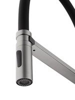 Смеситель для кухни с гибким изливом WONZON & WOGHAND, Темный графит (WW-88438003-BGM)