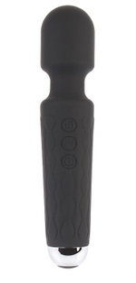 Черный жезловый вибратор Wacko Touch Massager - 20,3 см. (Цвет: черный)