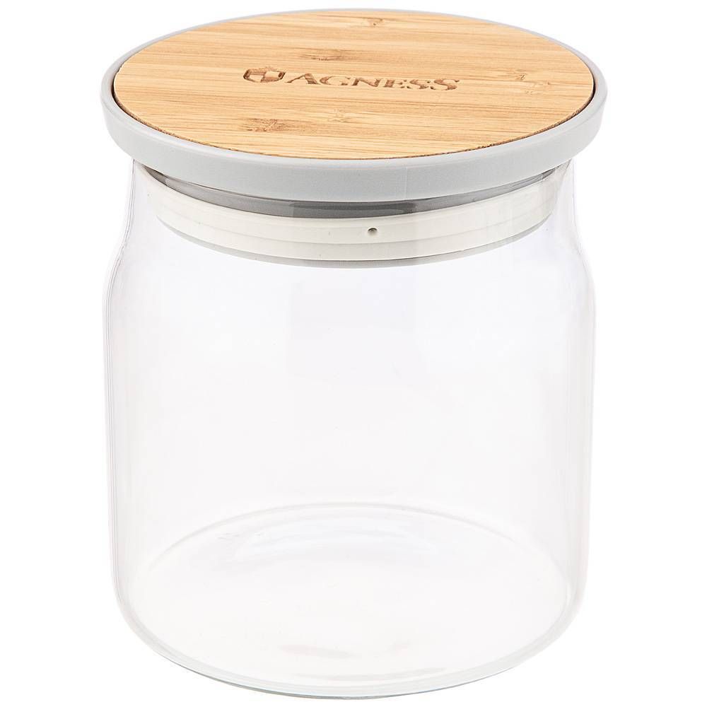 ЕМКОСТЬ ДЛЯ ПИЩЕВЫХ ПРОДУКТОВ AGNESS "NATIVE" D=9.45СМ H=10.8СМ, 400 МЛ