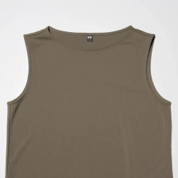 UNIQLO ТОП БЕЗ РУКАВОВ, ОЛИВКОВЫЙ