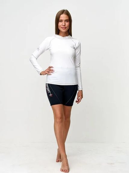 Футболка рашгард лонгслив Sargan Агидель Худи UPF 50+ белый