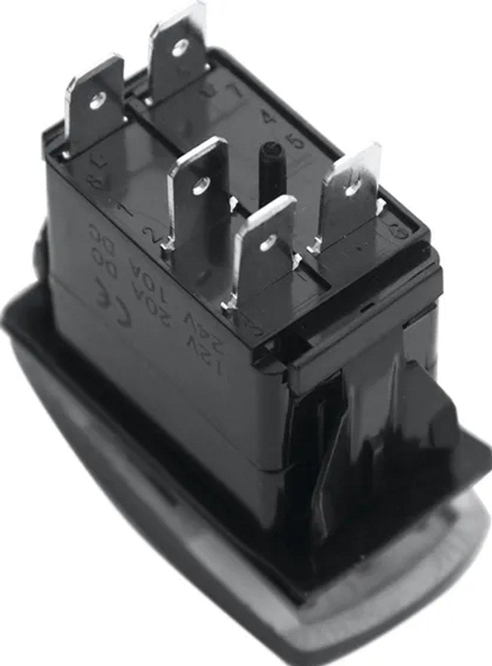 Переключатель РИФ ВКЛ/ВЫКЛ, белая подсветка, КРУГ ЛИНИЯ