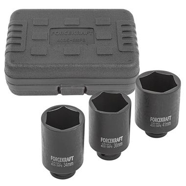 Головки ударные глубокие, набор 3пр., 1/2''(6гр.) FORCEKRAFT FK-4035-5MPB