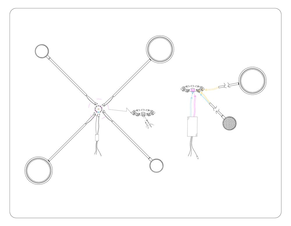 Ambrella Потолочный светодиодный светильник с пультом LineTech FL51631