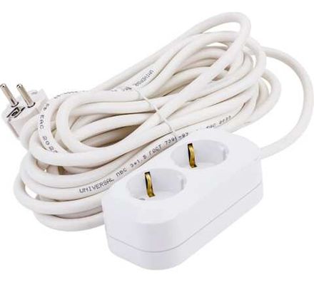 Удлинитель "UNIVersal" Е-302А ПВС 3*1,5 2гн. с/з 7м (еврослот)