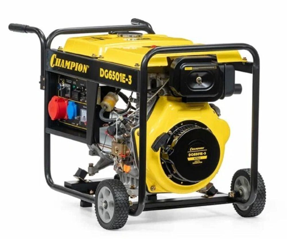 Электростанция дизельная с воздушным охлаждением CHAMPION DG6501E-3