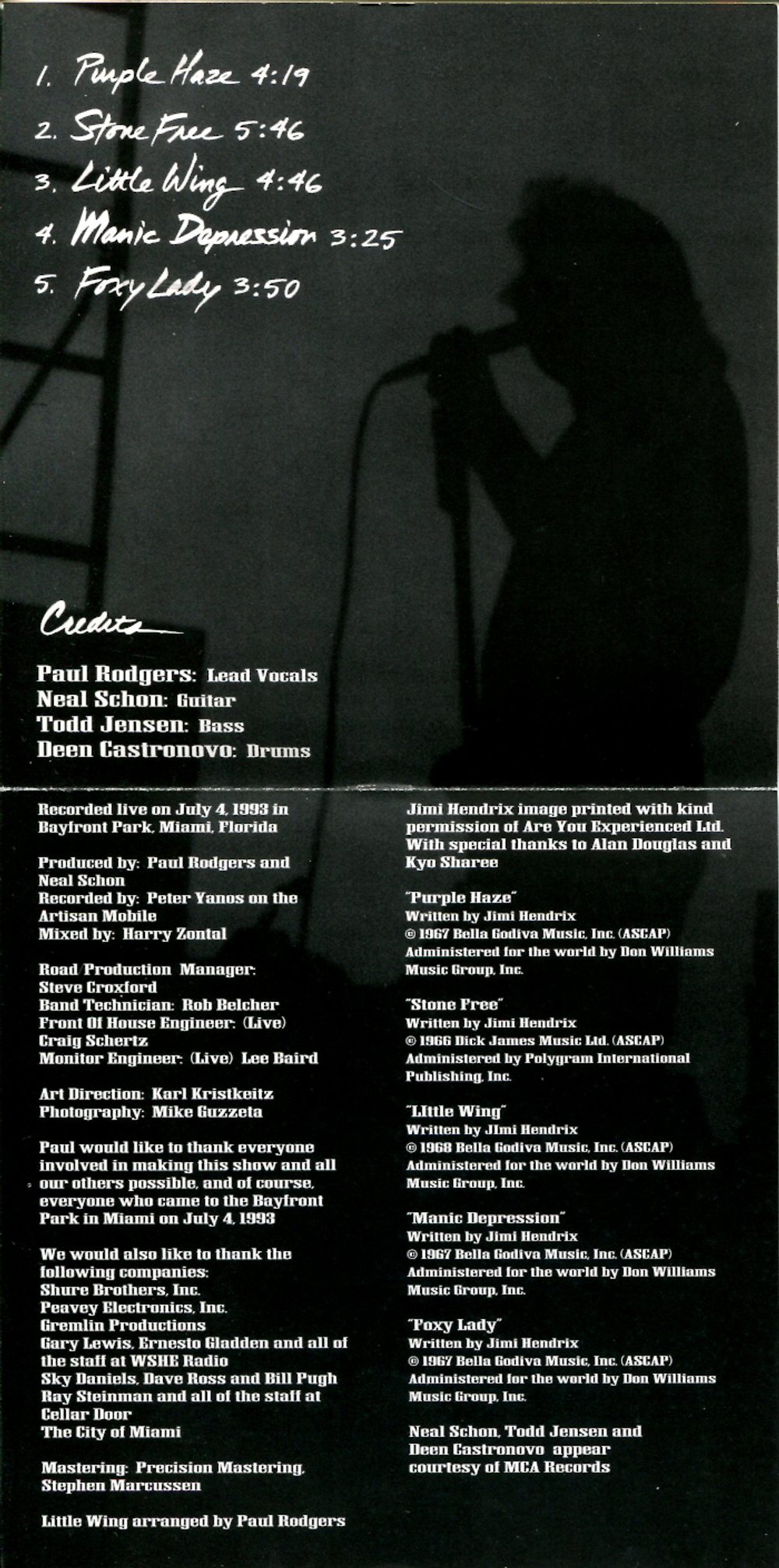Paul Rodgers And Company / The Hendrix Set (CD)