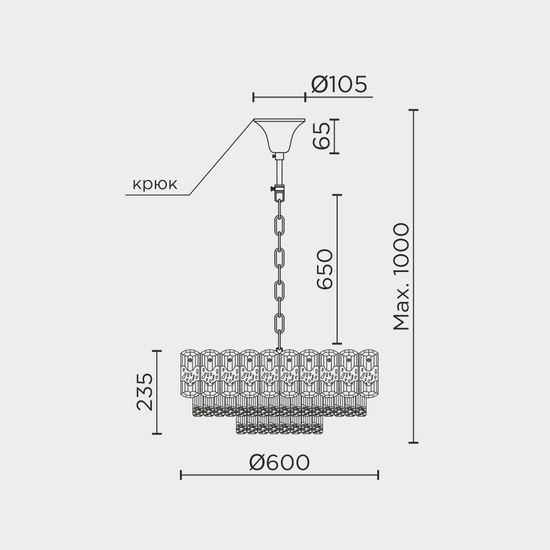 Подвесная люстра MODELUX ML.7092.600 CR
