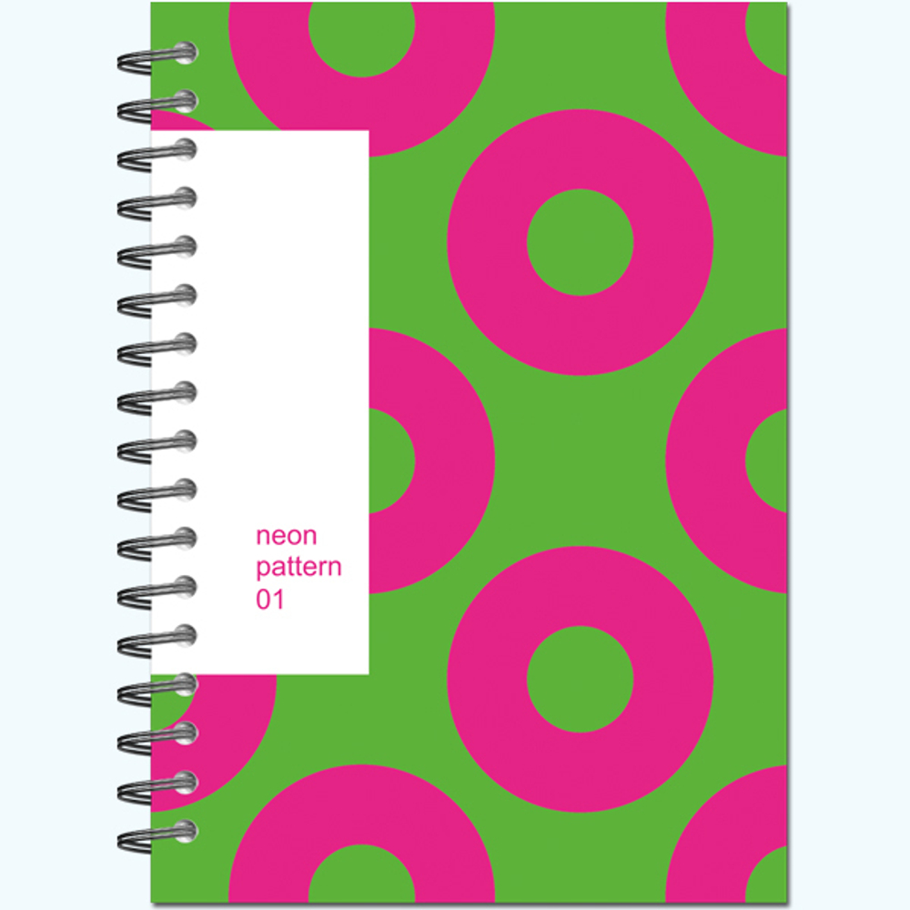 Тетрадь общая 96 листов на металлическом гребне "NEON Pattern"