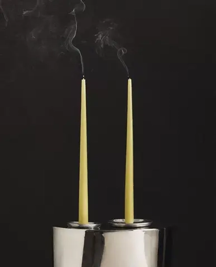 ZARA HOME НАБОР ДЕКОРАТИВНЫХ ТОНКИХ СВЕЧЕЙ ( 2 ШТ.), ЗЕЛЕНЫЙ