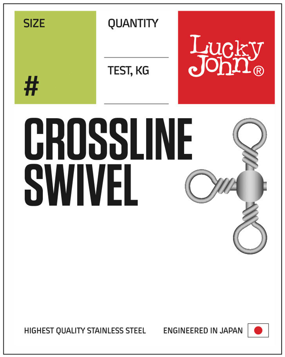 Вертлюги трехстор. LJ Pro Series CROSSLINE SWIVEL №8, 10шт., 17 кг