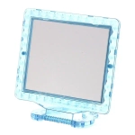 Зеркало настольное в пластиковой оправе «Классика - Ромбы» прямоугольник, подвесное 13,5*11см (Стикер на минивложение 25шт)