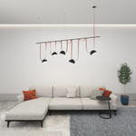 DK5660-BK Cветильник для трека-ремня Belty Smart, серия Flow со светодиодом, D220*H117мм, 48V DC, 24W, RA90, 120°, 3000-5700K, IP20, черный, алюминий