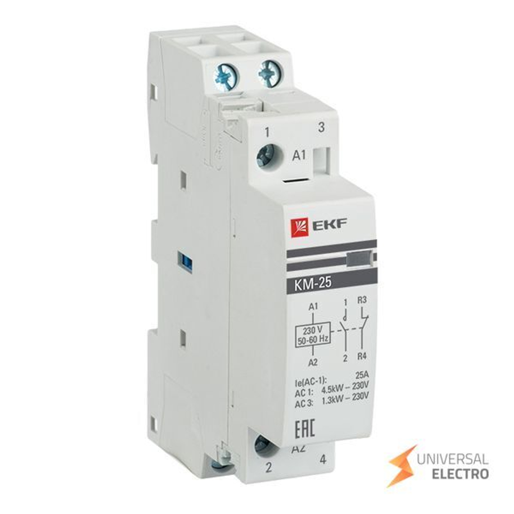 Контактор модульный КМ 25А 2NC (1 мод,) EKF PROxima