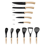 Набор ножей и кухонных принадлежностей 12 предметов на подставке, 196-034