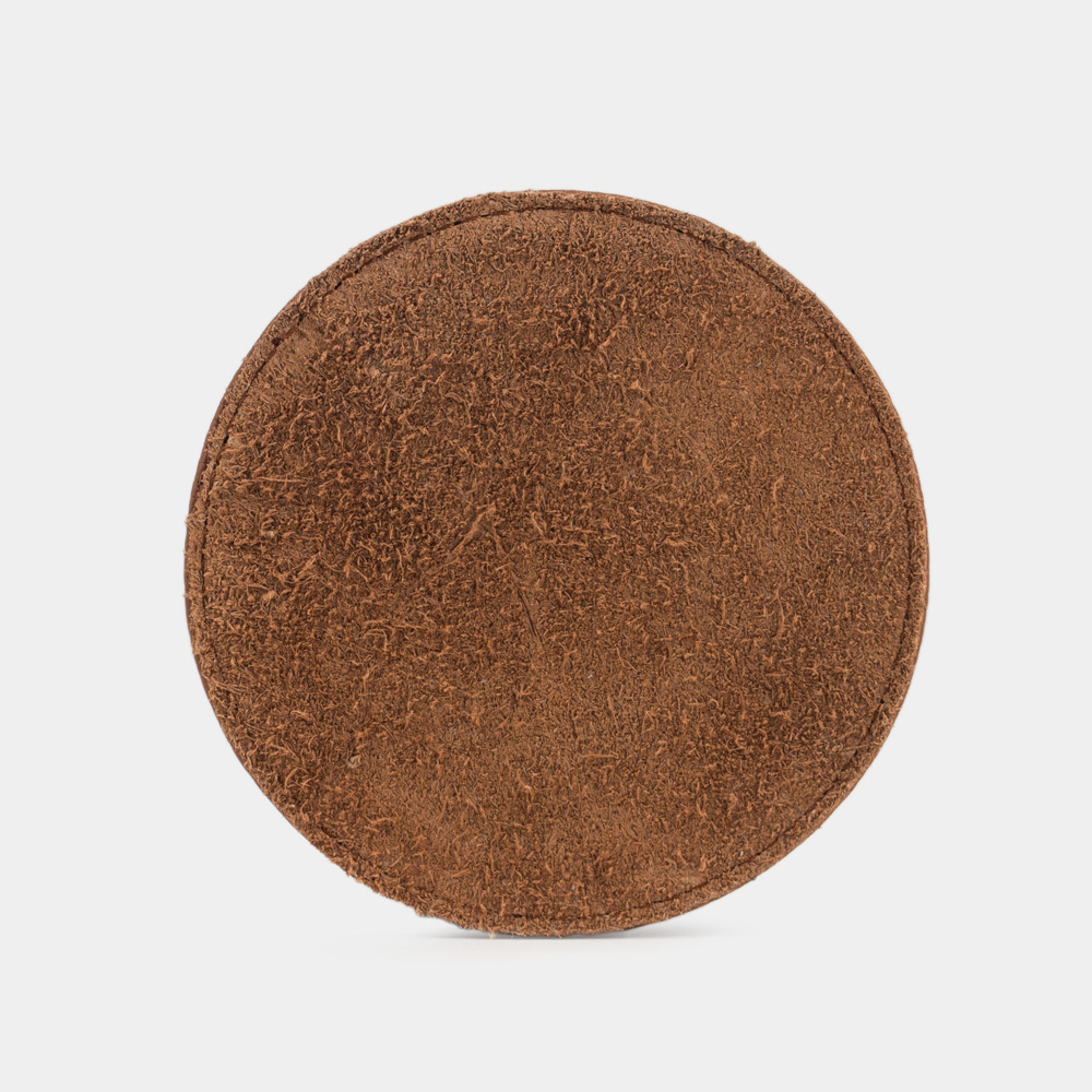 Подстаканник из натуральной кожи теленка, цвета карамель