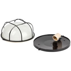 Светильник ЭРА НБП 03-100-002 Акватермо алюминий/стекло решетка IP54 E27 max 100Вт D240 круглый черный