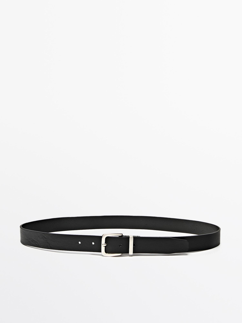 Massimo Dutti Ремень из кожи наппа, черный