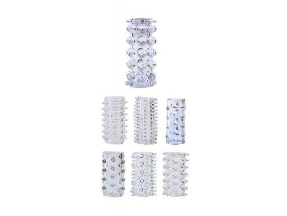 Набор насадок на пенис Penis Sleeve Kits (Цвет: прозрачный)