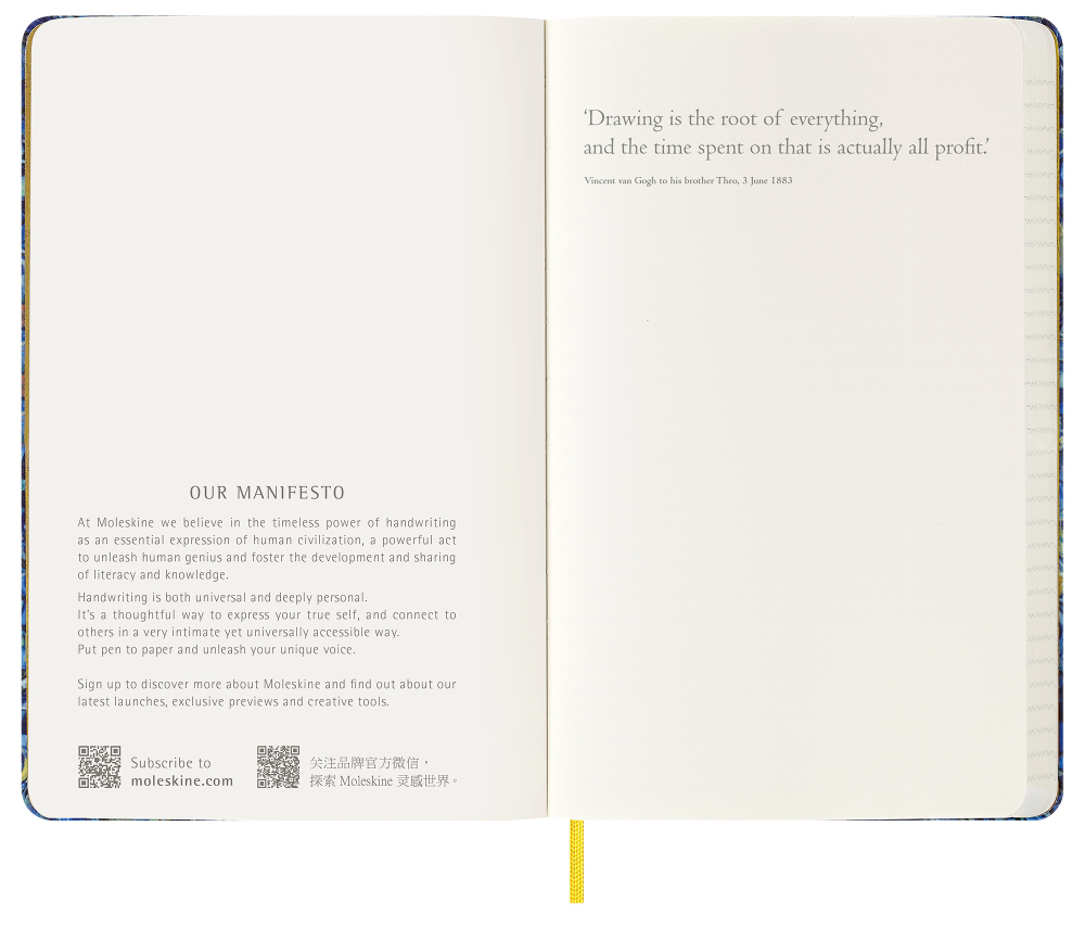 Блокнот Moleskine Limited Edition VAN GOGH MUSEUM (SKQP060VANGOGH) 13х21 см, 240 стр. в линейку, синий