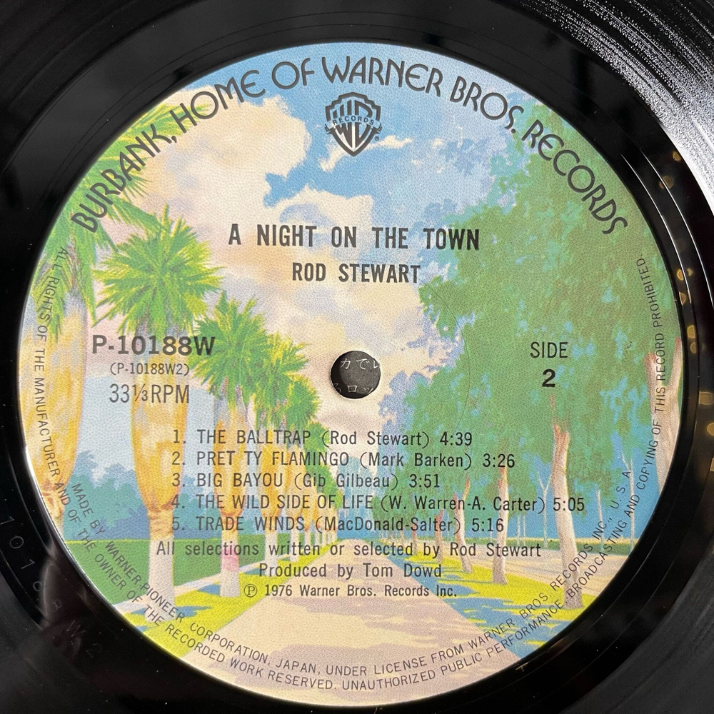 Винтажная виниловая пластинка LP Rod Stewart A Night On The Town (Japan 1976) (No Obi) Pretty Flamingo
