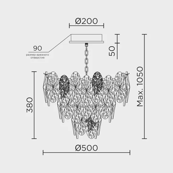 Подвесная люстра MODELUX ML.9528.500 GD