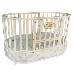 Кроватка детская Антел Северянка 4 (слоновая кость) универсальный маятник, мягкая вставка