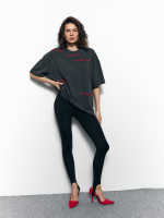 Футболка, МОСКВА СЛЕЗАМ НЕ ВЕРИТ, серый