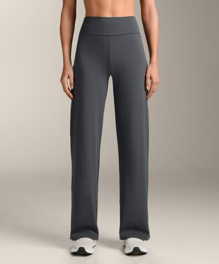 OYSHO Брюки прямого кроя Comfortlux с высокой посадкой, асфальтовый