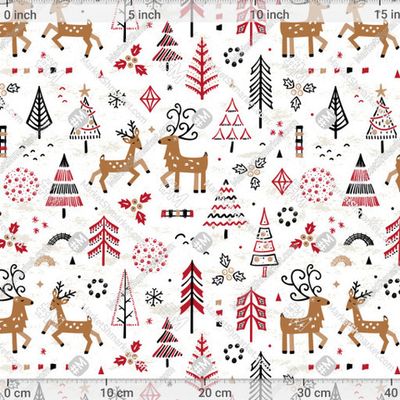 Олени в зимнем лесу. Рождество. Новый год by AllNikArt 429 DPI