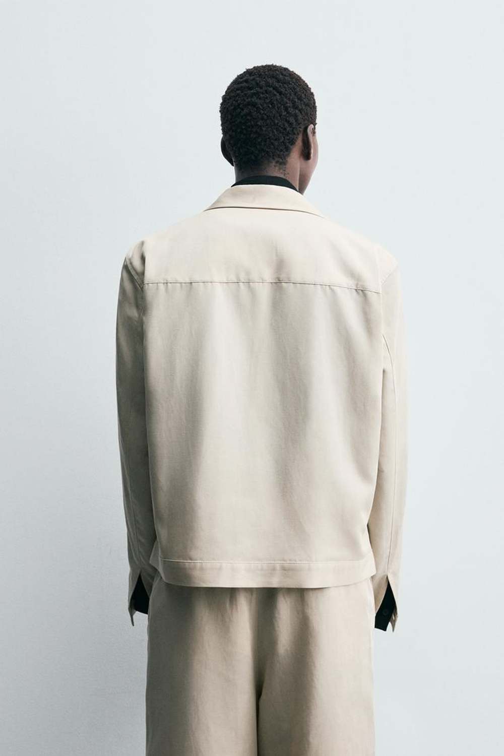 ZARA КУРТКА-РУБАШКА СВОБОДНОГО КРОЯ, БЕЖЕВЫЙ