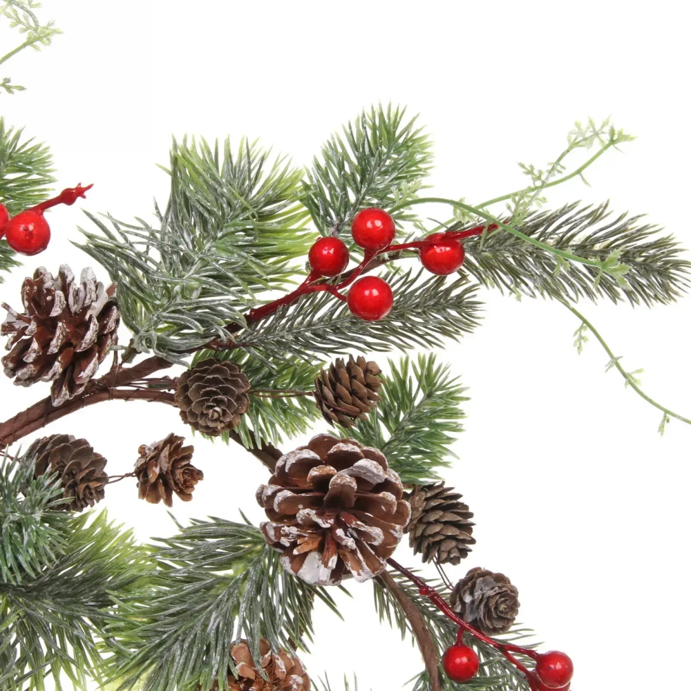 Венок хвойный новогодний «Ягодный Вальс» , 40 см
