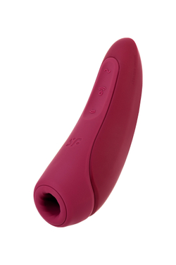 Вакуум-волновой бесконтактный стимулятор клитора Satisfyer Curvy 1+, силикон, красный, 14,3 см.