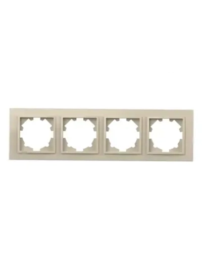 Рамка 4 Поста Универсальная кремовый ZENA
