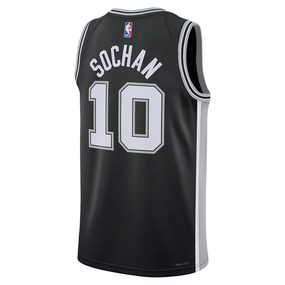 Баскетбольная джерси Nike San Antonio Spurs Icon Edition 2022/23 Dri-FIT NBA Swingman Jersey Jeremy Sochan Black