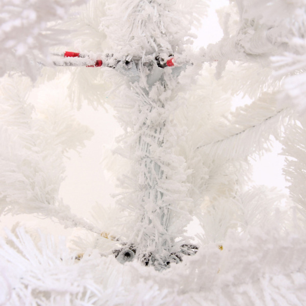 Ёлка «Звон вьюги» 180 см, ПВХ (786 веток), белый иней, Белый