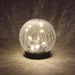 Светильник уличный ЭРА ERASF012-24 Шар на солнечной батарее 15 LED 15 cм | Садовые декоративные светильники