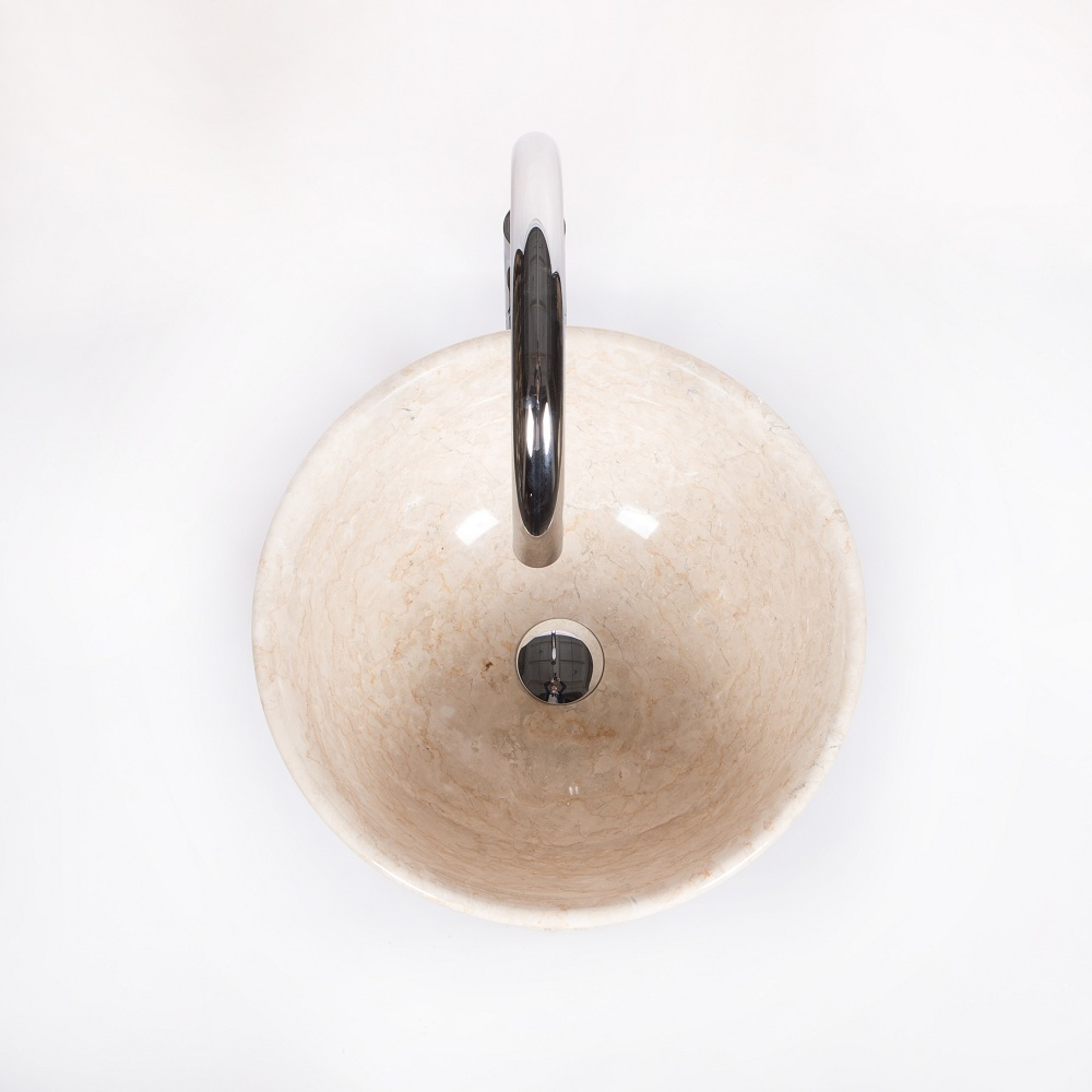 Раковина напольная из мрамора Pedestal Dandang Cream/Cream MN-03219 (40*40*90 см)