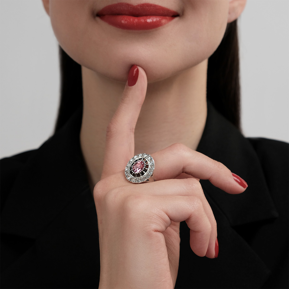 "Дюваль" кольцо в серебряном покрытии из коллекции "Реплики истории" от Jenavi
