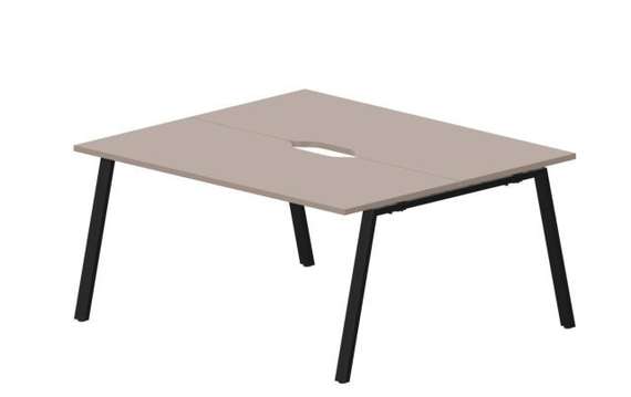 Составной стол Arena на 2 рабочих места 1580х1366х750мм (2 эргономичных выреза)