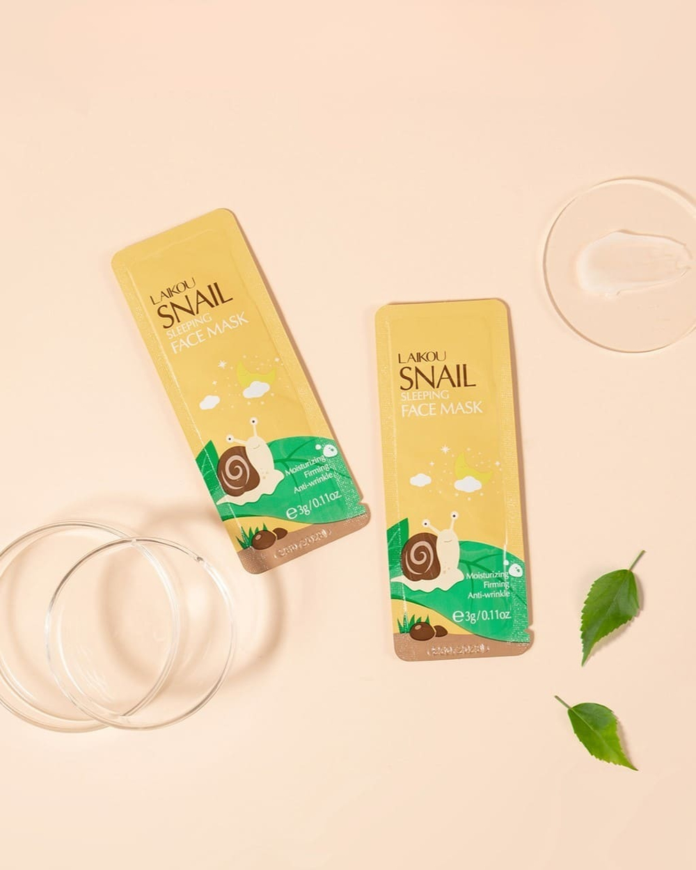 Ночная маска для лица с муцином улитки