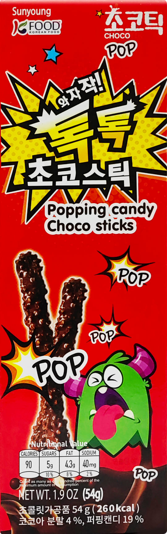 Палочки шоколадные с взрывающейся карамелью Sunyoung