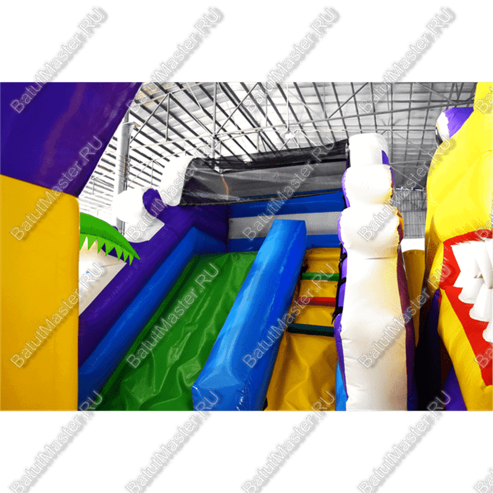 Коммерческий батут "Белый клык" с не механизированной головой, размер 6*6*4 м