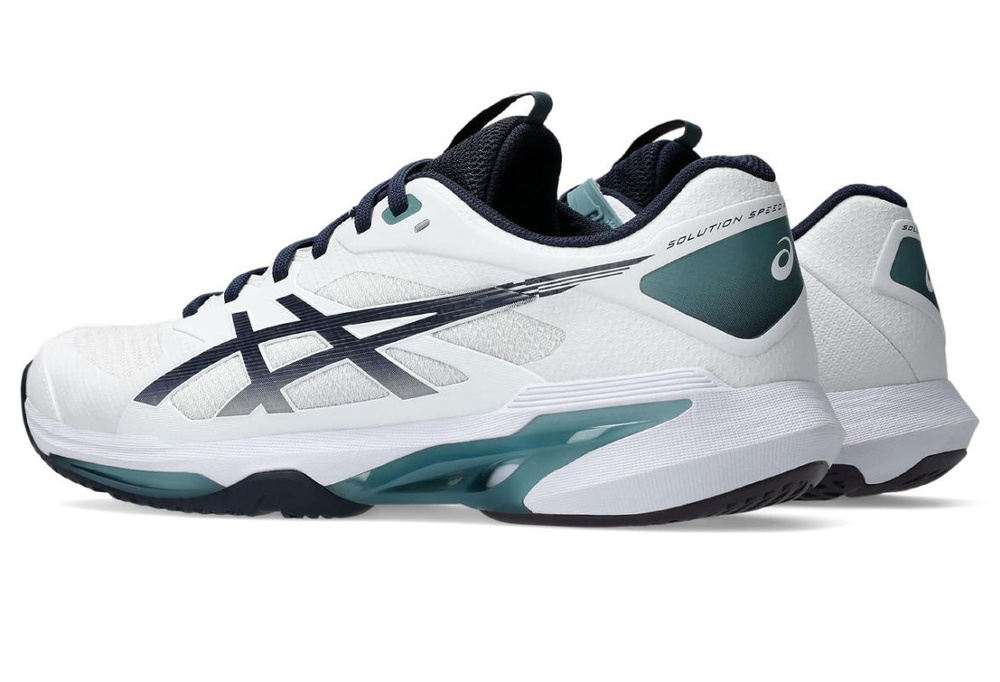 Мужские кроссовки теннисные Asics Solution Speed FF 4 - white/midnight