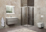Душевой уголок BelBagno Unique 100х100 UNIQUE-A-2-85/100-P-Cr профиль Хром стекло рифленое