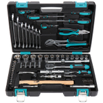 Набор слесарных инструментов Bartex, 1/2", 1/4", CrV сталь, кейс, 76 пр, шт