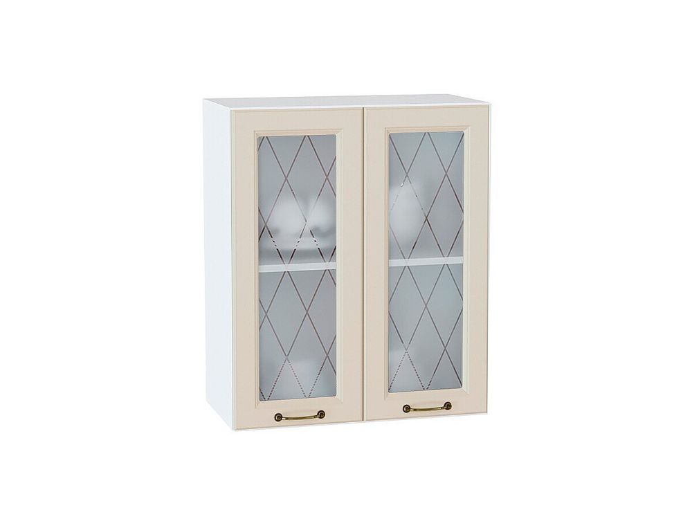 Шкаф верхний с 2-мя остекленными дверцами Ницца